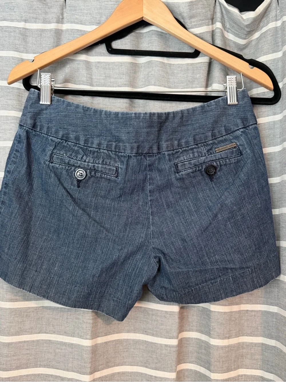 Michael Kors Dark Blue Denim-Look Women’s Shorts
